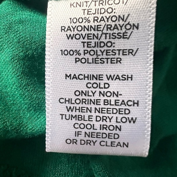 LOFT Green Bell Sleeve Blouse Relaxed Tiered Style - Picture 7 of 8